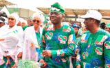 Lagos State Governor Babajide Sanwo-Olu and orhers at Political Rally.