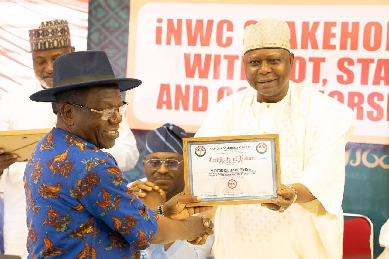 Rivers PDP Governorship Candidate, Victor Richard Evivna, Gets Certificate of Return - Ben Television | Breaking - Nigeria, Africa and World Top News.